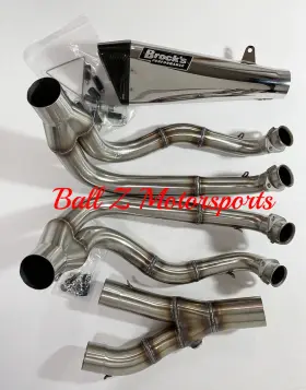 Brocks Performance 366268 Hayabusa Penta-carbon Polished Full Exhaust System 15 Muffler