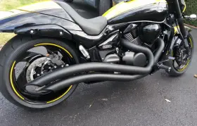 Ft06-14 Cobra 3221b Speedster Swept Black Exhaust System For Suzuki M109r