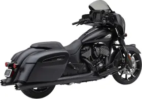 5206b Cobra Dual Cut Slip-on Mufflers Black For Chieftain Classic