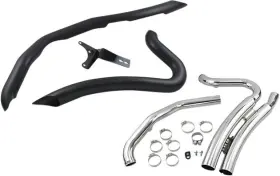 6231b Cobra Speedster Short Swept Exhaust System Black #6231b Harley Davidson