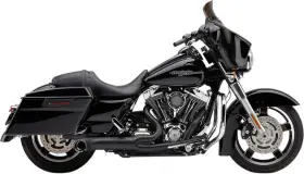 6270b-1 Cobra Turnout 2-into-1 Exhaust System Black #6270b Harley Davidson
