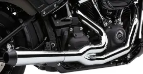 6475 Cobra El Diablo 4 Inch 2-into-1 Full Exhaust System Chrome #6475 Harley Davidson