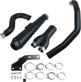 Ft12-ft17 Cobra 6483b El Diablo Exhaust - Black Softail Aluminum Steel