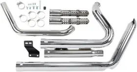 1800-2102 Cobra 6711b 909 2-into-2 Exhaust Black For 12-17 Harley Flstc