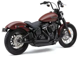6712b Cobra Speedster 909 Exhaust Black Harley Softail Fxbb/fxlr/flsl/flde 18-21