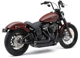 6792b Cobra Speedster Short Rpt Exhaust Black Harley Softail 2018-2021