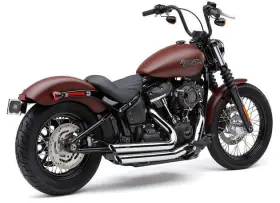 6853 Cobra Speedster Slashdown Exhaust Chrome Harley Softail Fxbb/fxlr/flsl/flde