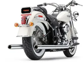 6986 Cobra True Duals Billet Tip Full Exhaust Chrome Harley Softail 2012-2017