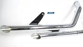 Vn1600a Cobra Blv4272 2 Inch Drag Slash-cut Staggered Dual Exhaust Kawasaki Vulcan Classic #2