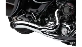 F4xt9oukpc Cobra Chrome 4in 2 Into 1 Full Exhaust Muffler Harley Road Glide Custom Cvo 13
