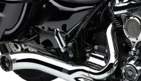 Ubi76cus59 Cobra Chrome 2 Into 1 Full Exhaust Muffler Harley Road Glide Ultra 17-19