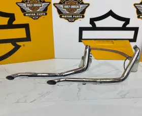 27161 Cycle Shack 84-17 Harley Softail Dyna Staggered Turn Out Exhaust Drag Pipes
