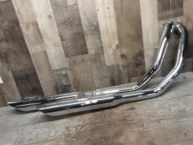 99806 Cycle Shack Harley 93-08 Flt Chrome Never Installed Exhaust Short Slash Down