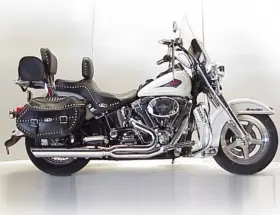 580z-32-b D&d Performance Fatcat Chrome 2into1 84-17 Harley Softail Exhaust Heritage