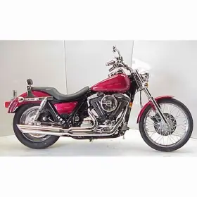 D&d Exhaust 448-31fq D&d Black Fat Cat 2-1 Pipe Muffler Harley Fxr 1989-2000 Fxrt Fxrp Fxrs