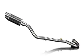 Delkevic Com01fy Full Exhaust With 8 Inch Round Carbon Fiber Muffler For Klr650