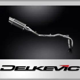 Com01hf Delkevic Full Exhaust With 8 Inch Round Carbon Fiber Muffler For Klx230s