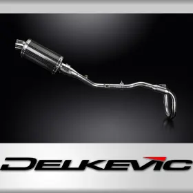 Com03hf Delkevic Full Exhaust With 9 Inch Oval Carbon Fiber Muffler For Klx230s