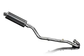 Delkevic Com09fy Full Exhaust With 14 Inch Oval Carbon Fiber Muffler For Klr650