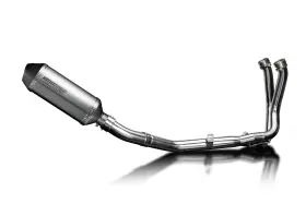 Com10jg Delkevic Full Exhaust With 10 Inch Xoval Titanium Muffler For Cb750 Hornet