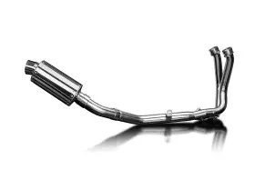 Com25jg Delkevic Full Exhaust With 9 Inch Oval Stainless Steel Muffler For Cb750 Hornet