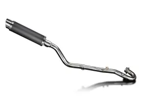 Delkevic Com26fy Full Exhaust With 14 Inch Round Carbon Fiber Muffler For Klr650