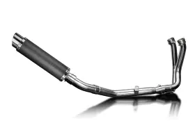 Com26jg Delkevic Full Exhaust With 14 Inch Round Carbon Fiber Muffler For Cb750 Hornet