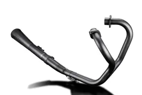 Com2777ce Delkevic Yamaha Xs650 1967-1986 Ceramic Coated Black Megaphone Full Exhaust