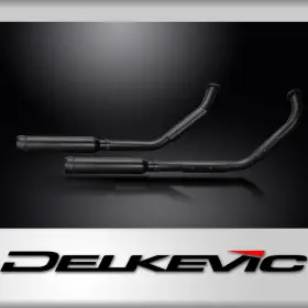 Com36b5ce Delkevic Suzuki Vl800 2001-2019 Ceramic Black Exhaust 16 Inch Bull Nose Muffler