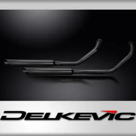 Com37b5ce Delkevic Suzuki Vl800 2001-2019 Ceramic Black Exhaust 21 Inch Slash Cut Muffler