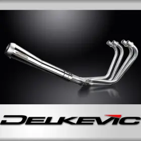 Com4952 Delkevic Kawasaki Kz1000 77-80 Full Exhaust - Reverse Cone Muffler