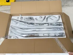 Pr2074 Delkevic Kawasaki H2c H2b 750 1974-75 Full Chrome Oem Replica Exhaust System