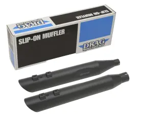 1801-1190 Drag Specialties 1801-1109 New Unopened 4 Inch Black Slashdown Slip-on Mufflers