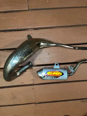 1820-1537 Fmf Gold Series Fatty Exhaust Pipe W Powercore 2 Shorty Silencer 2014-2024 Kx85