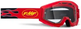 F-50050-00008 Fmf Racing Powercore Flame Goggles Osfm Red/clear Lens 2601-3004 78-3540