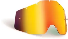 F-59006-00003 Fmf Racing Replacement Lens For Powerbomb/powercore Goggles - Anti-fog Red Mirror Yellow