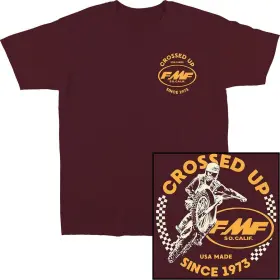 Sp24118901-mrn-m Fmf Crossed Up T-shirt - Maroon Medium