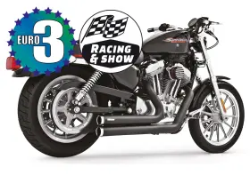 Freedom Performance 689957-hd00004 Sportster Black Independence Exhaust Short Shot Hd00004 Harley 2004-2013