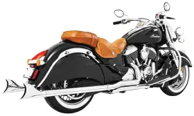 In00036 Freedom Performance True Dual Pipes With Sharktails Chrome 2.5 Inch Mc Indian No Headers