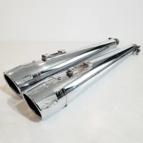 Mfl201-f5 Freedom Performance Chrome Megaphone Mufflers For Harley 1995-2008 Touring Model