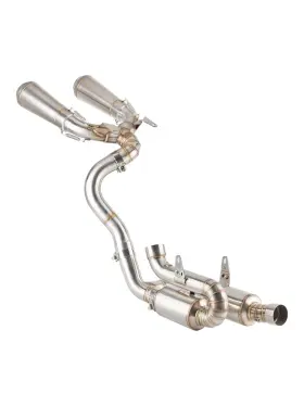 Gfyship 768351609784 For Ducati Panigale V4 S 2022-2024 Silver Exhaust Pipe With Mid Tail Link