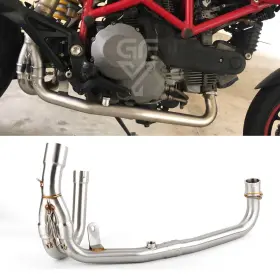 Gfyship 768381905368 For Ducati Hypermotard 796 09-12 Motorcycle Exhaust Mid Link Pipe 55mm Slip-on