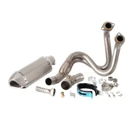 Gfyship 768604486346 Silvery Exhaust Tips With Header Link Pipe For Kawasaki Ninja 650 Z650 2012-2025