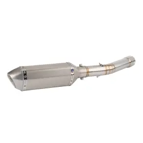 Gfyship 768604486698 Silvery Exhaust Tips With Slip Mid Link Pipe For Yamaha Yzfr6 Yzf-r6 1998-2005