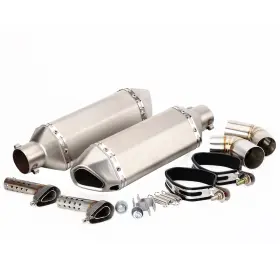 Gfyship 768604490770 For Ducati Monster 696 795 796 1100 1100s 08-14 Silvery Exhaust Tips Tail Pipe