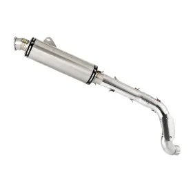 Gfyship 768604493832 Silvery Exhaust Pipe With Mid Tail Link For Yamaha Tenere 700 T7 T700 19-24