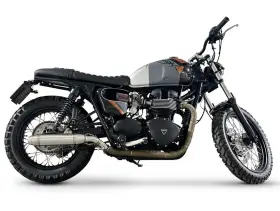 T.70.de Gpr Triumph Bonneville T100 2001-14 Exhaust Double Slip-on Deeptone Inox