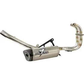Graves Exk-17ex3-fst-cl77 Full System Exhaust - Titanium Can With Carbon End Cap Exk-17ex3-fstcl77