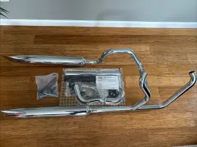 Harley-davidson 65281-92a Softail 1989 Later Kerker Fishtail Full Exhaust Nos