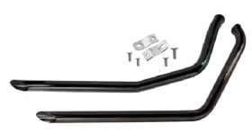 Harley-davidson 90040 Black 1 3/4 Inch Slash Cut Drag Pipe Exhaust 86-06 Softail Flst Fxst